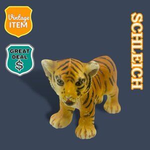 Vintage Schleich Orange Bengal Male Tiger Cub Wildlife Series Fig 2003 Retired!